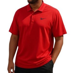 Nike Red Men’s DriFit  Golf Polo with Swoosh, Size XL